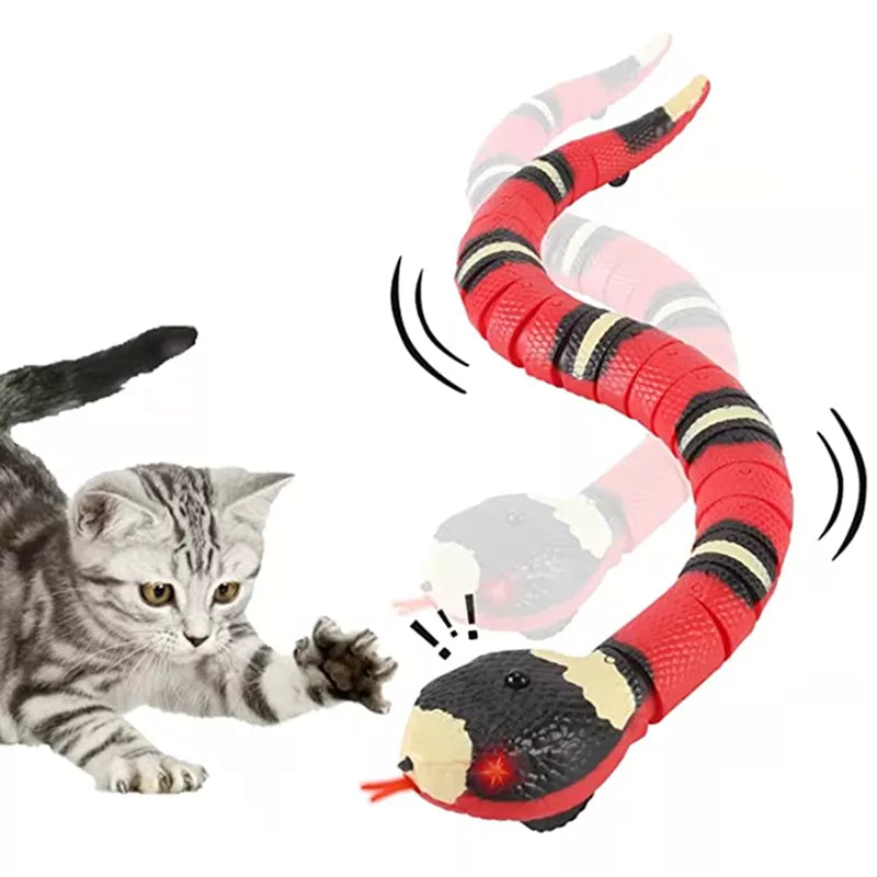 Cobra de Brinquedo para Gatos - Cobra Interativa Inteligente com USB