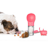 Garrafa de Água e Porta Ração para Cães - Alimentador Portátil PetGo 3 em 1