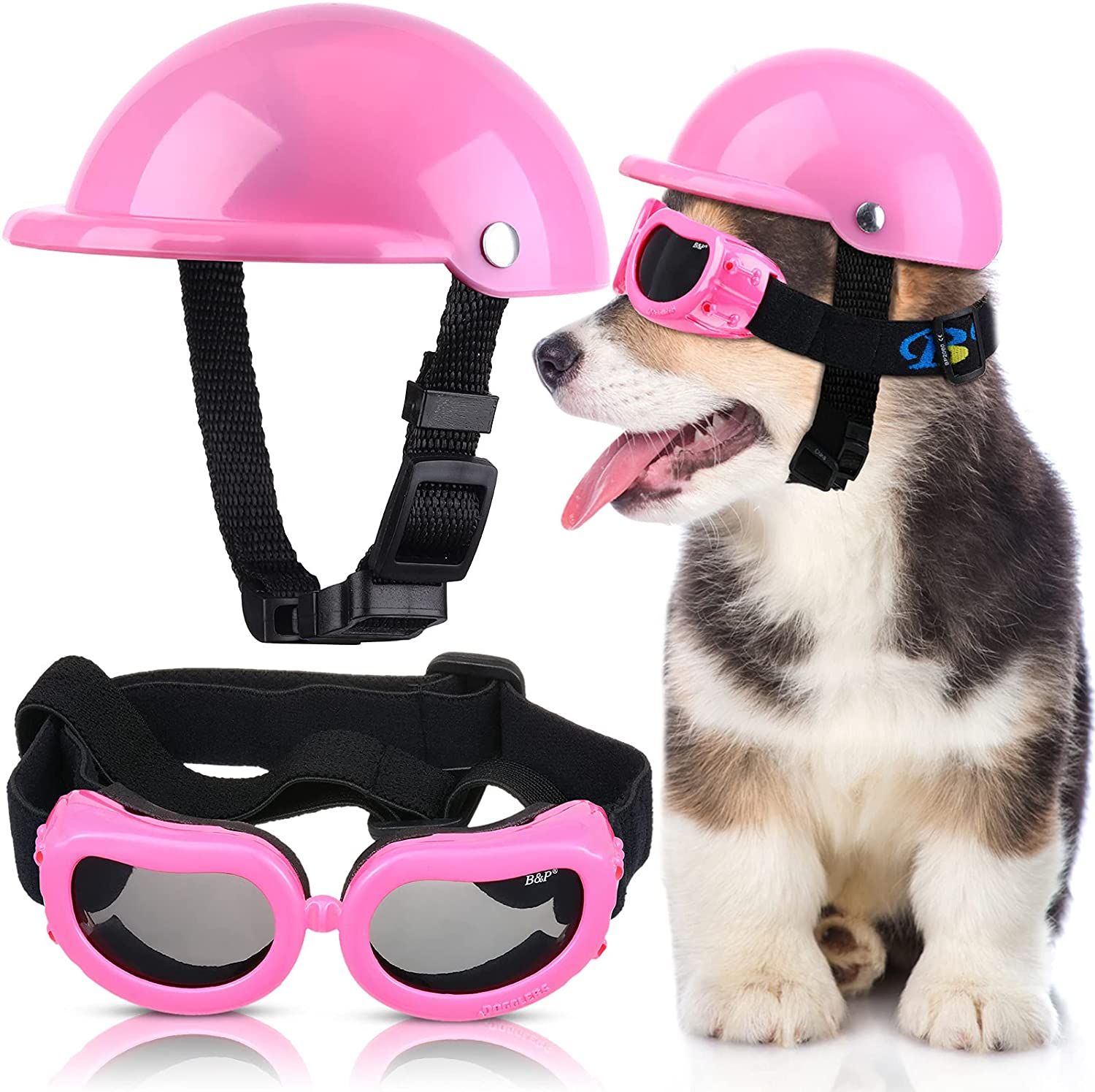 Capacete e Óculos para Cachorro - Motor Pet