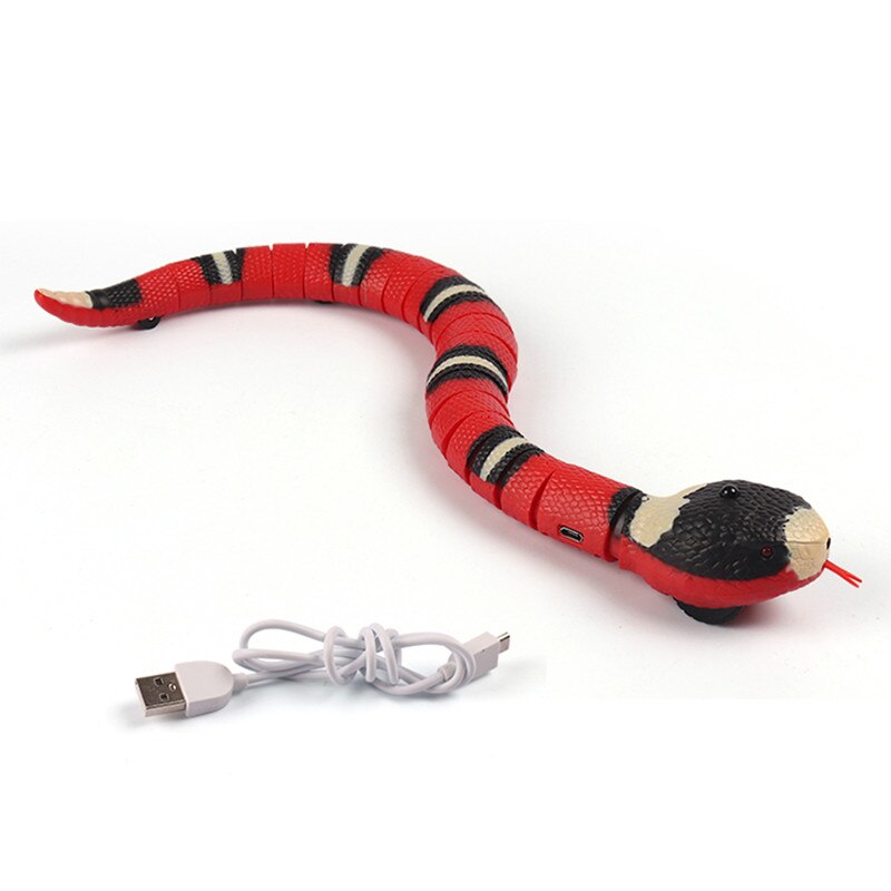 Cobra de Brinquedo para Gatos - Cobra Interativa Inteligente com USB